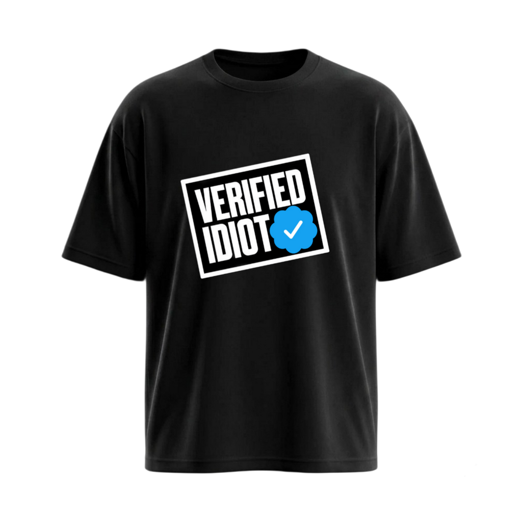 VERIFIED IDIOT Unisex Classic Crew T-Shirt-C1