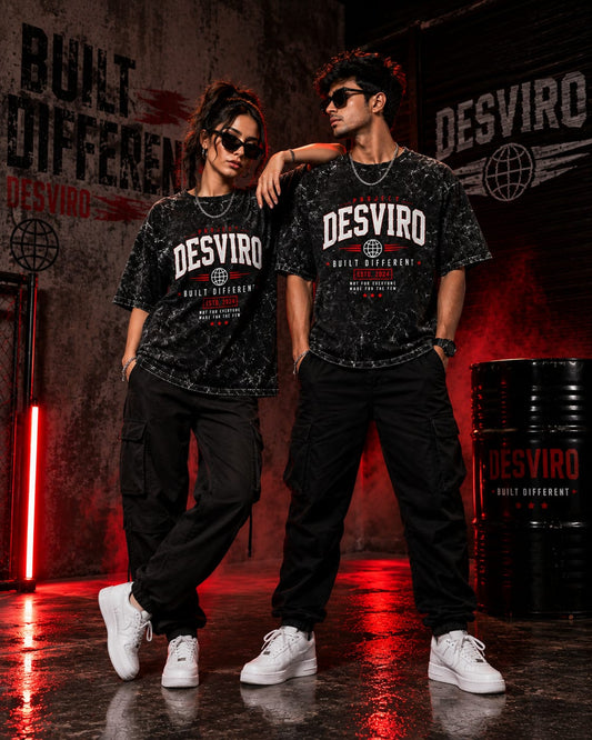 Unisex Acid Washed Oversized Tee