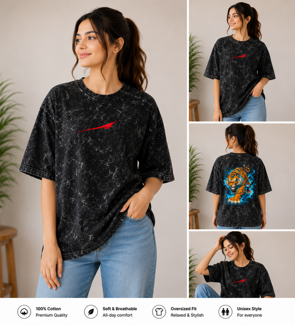Unisex Acid Washed Oversized Tee
