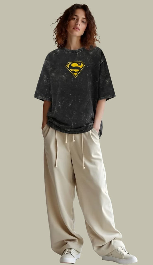 Unisex Acid Washed Oversized Tee