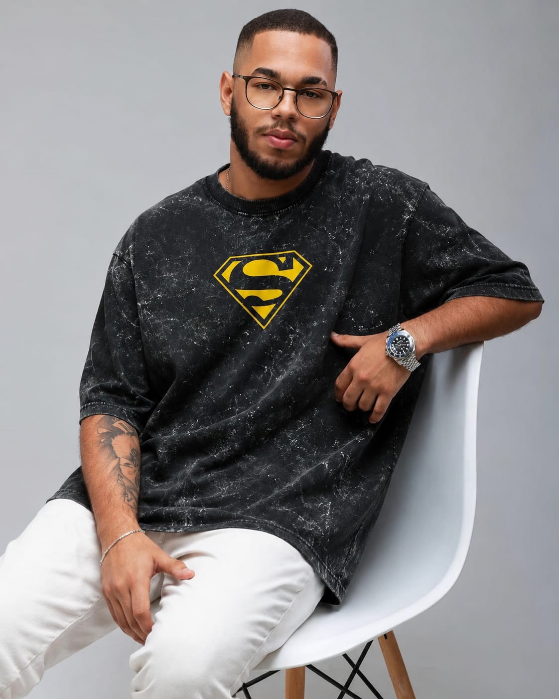 Unisex Acid Washed Oversized Tee